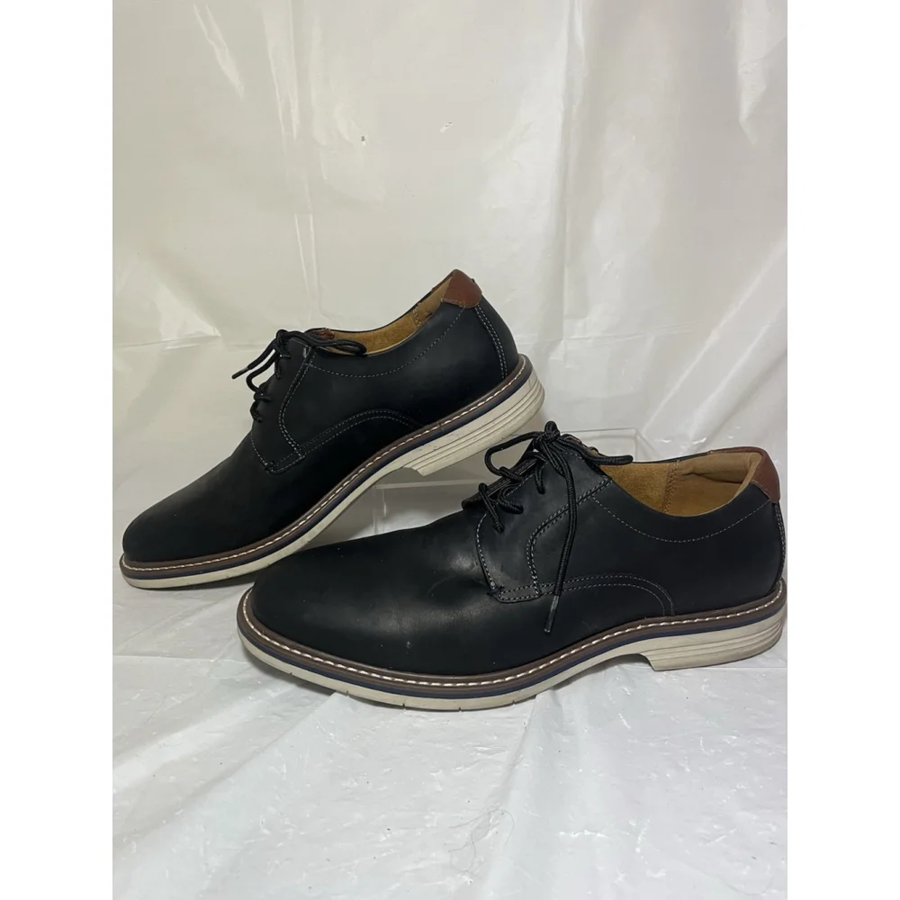 Size 9 W Florsheim Norwalk Plain Toe Oxford Black